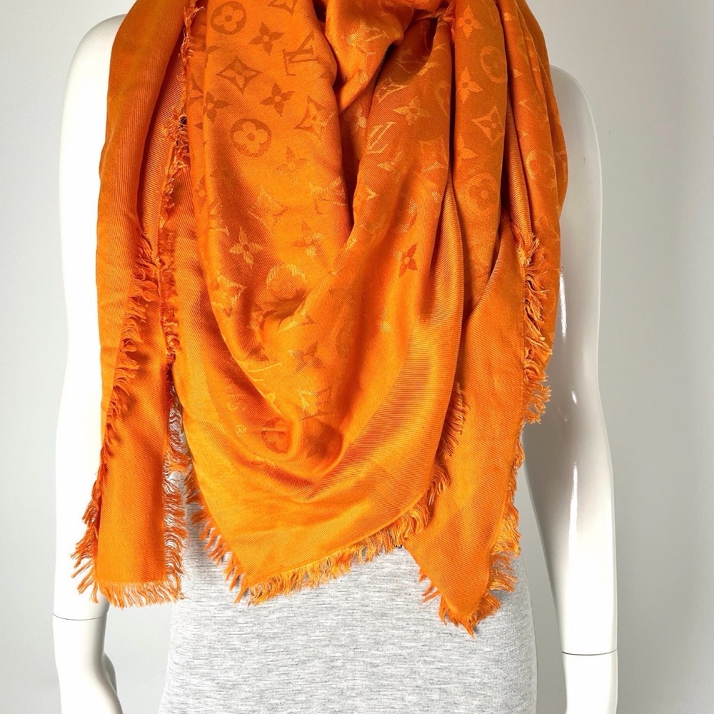 Louis Vuitton Orange Monogram Scarf